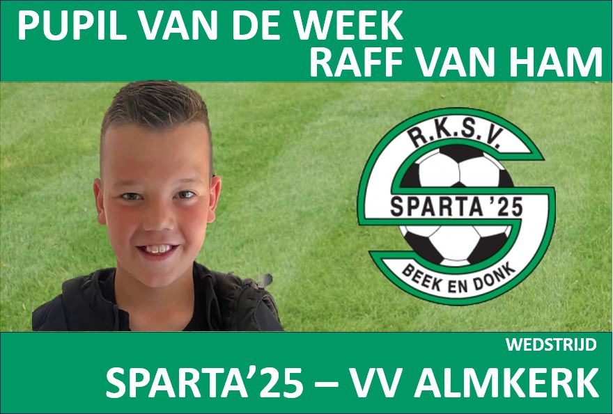 Pupil van de Week: RAFF VAN HAM